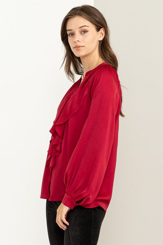 Elegance in Ruffles Blouse
