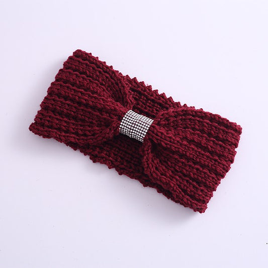 Rhinestone Knit Winter Headband