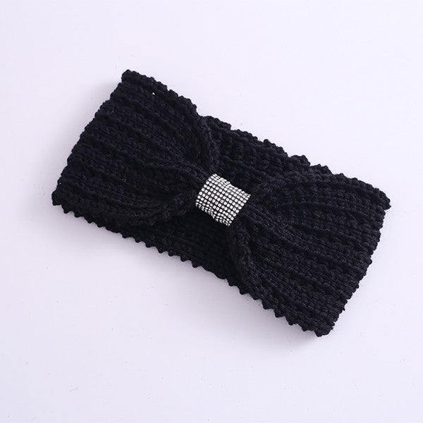 Rhinestone Knit Winter Headband
