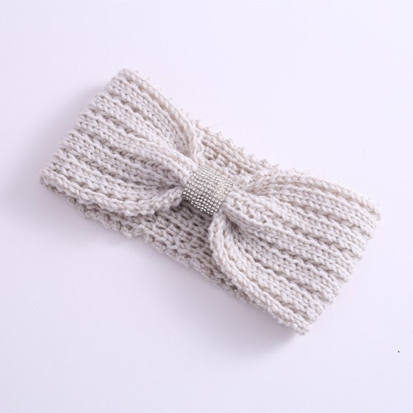 Rhinestone Knit Winter Headband