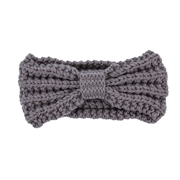Knit Bow Winter Headband