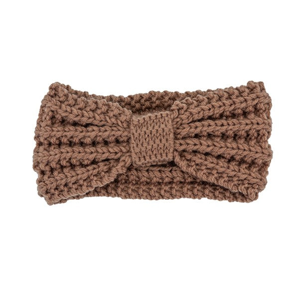 Knit Bow Winter Headband