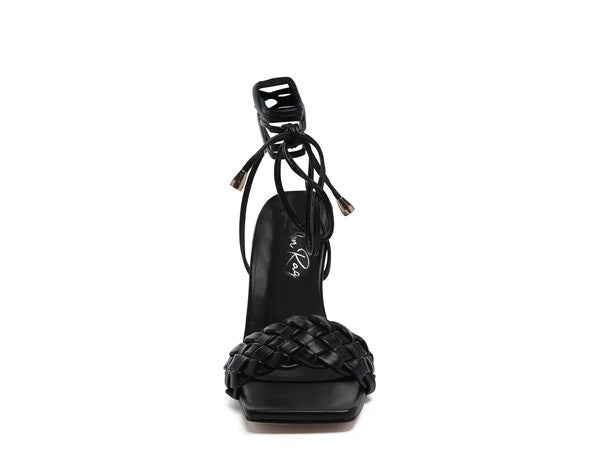 Tie-Up Heeled Sandals