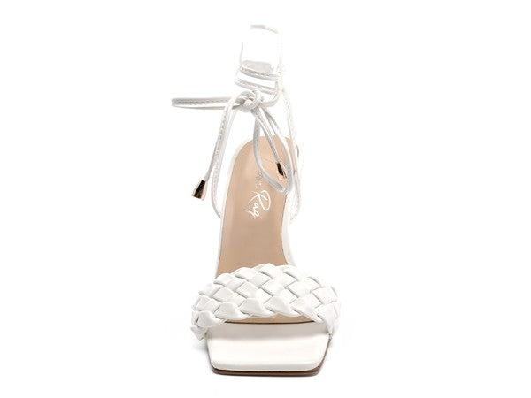 Tie-Up Heeled Sandals