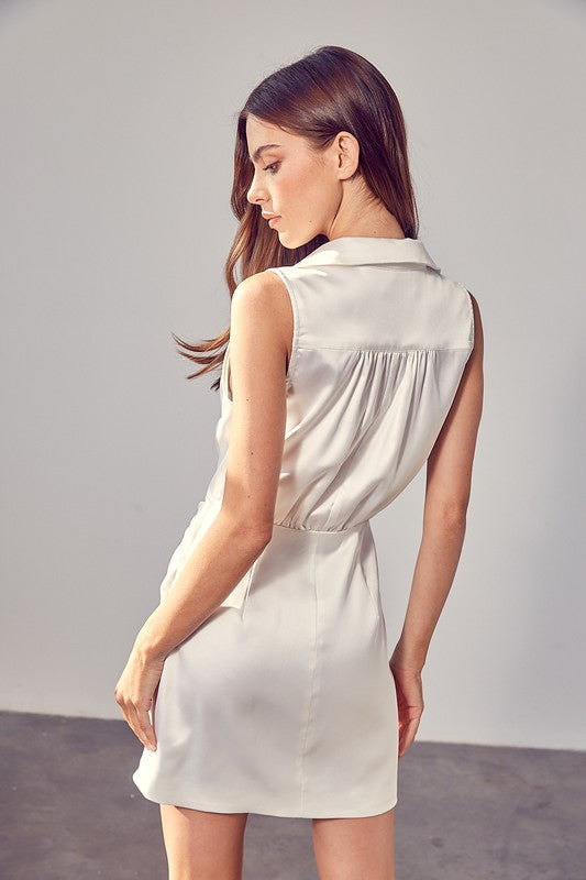 Collared Wrap Dress