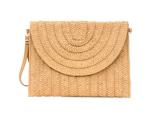 Straw Fold-Over Clutch