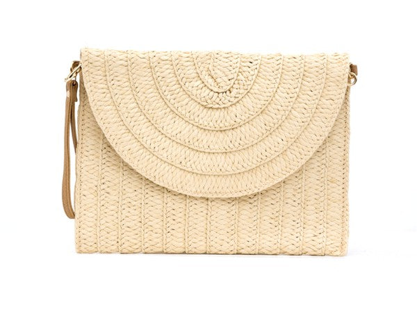 Straw Fold-Over Clutch