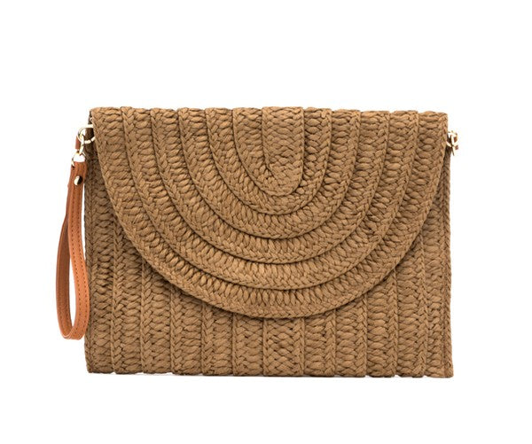 Straw Fold-Over Clutch