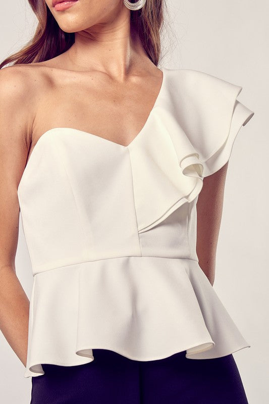 Ruffle Peplum Top