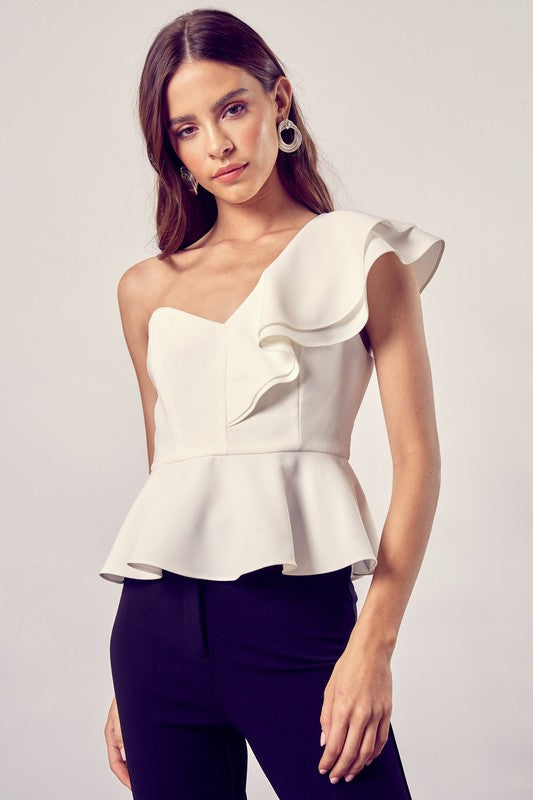 Ruffle Peplum Top