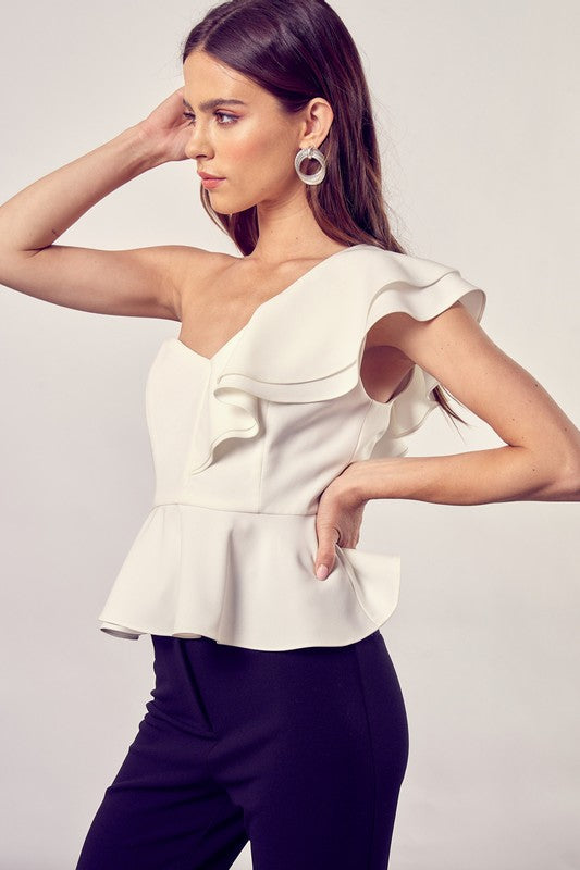 Ruffle Peplum Top