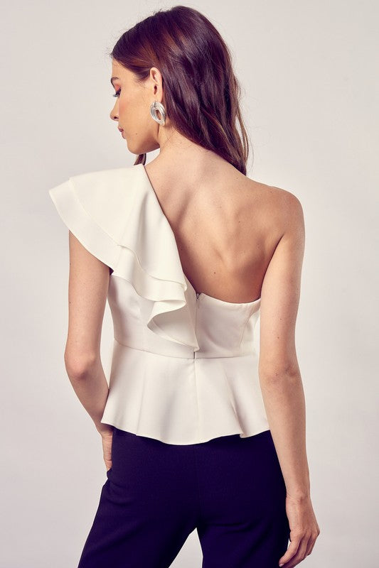 Ruffle Peplum Top