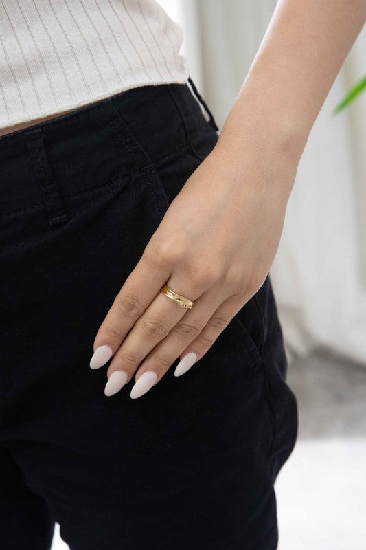 Chisled Gold Plated Ring