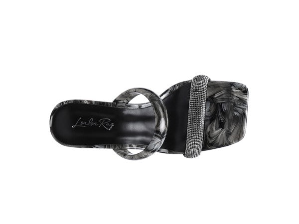 Krypton Clear Block Heel Slides