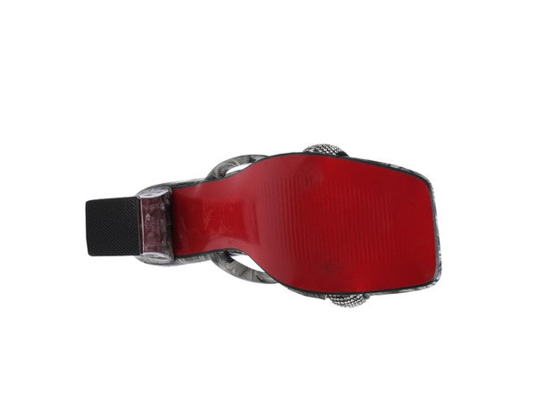 Krypton Clear Block Heel Slides