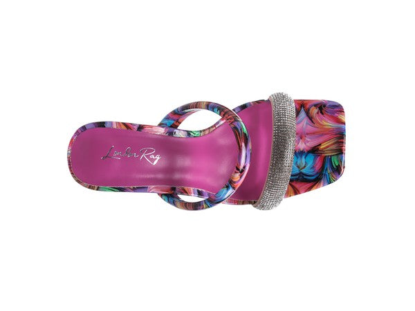 Krypton Clear Block Heel Slides