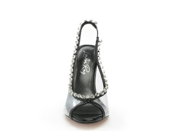 Camarine Clear Stiletto Sling-backs