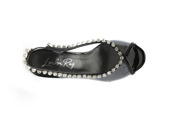 Camarine Clear Stiletto Sling-backs