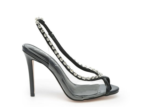 Camarine Clear Stiletto Sling-backs