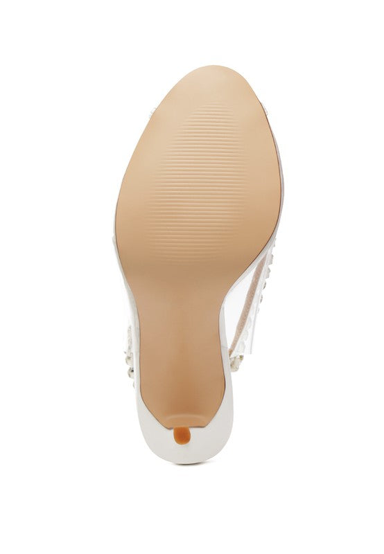 Camarine Clear Stiletto Sling-backs
