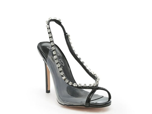 Camarine Clear Stiletto Sling-backs