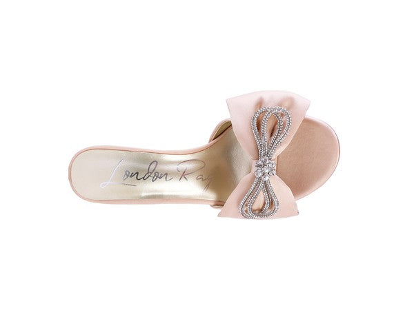 Crystal Bow Heeled Sandals