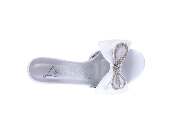 Crystal Bow Heeled Sandals
