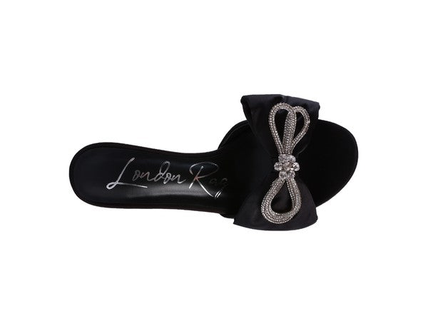 Crystal Bow Heeled Sandals