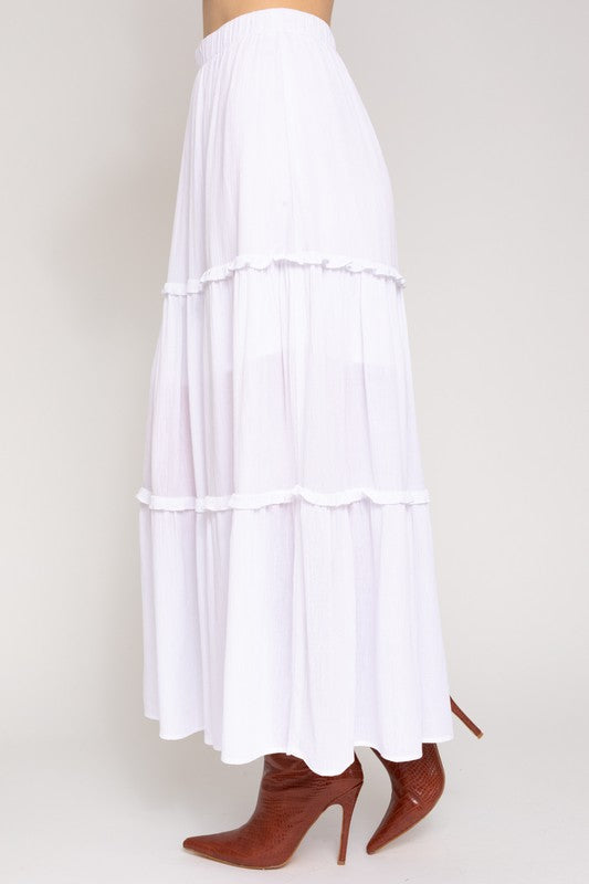 Tiered Midi Skirt