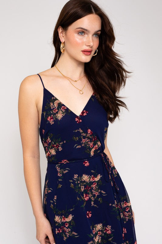Floral Maxi Wrap Dress