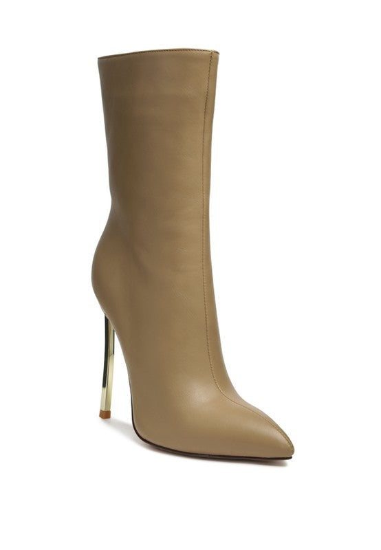 Stellara Metallic Stiletto Ankle Boot