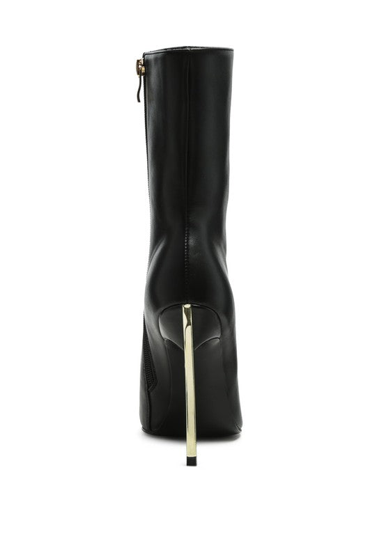 Stellara Metallic Stiletto Ankle Boot