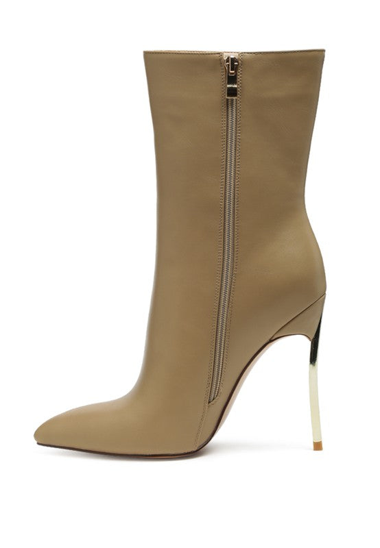 Stellara Metallic Stiletto Ankle Boot