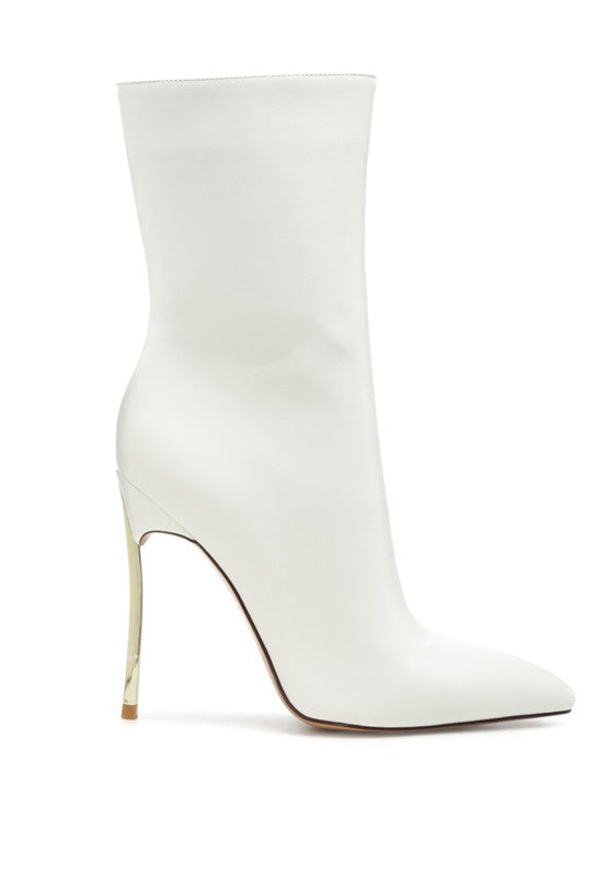 Stellara Metallic Stiletto Ankle Boot