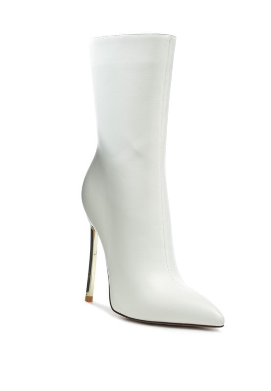 Stellara Metallic Stiletto Ankle Boot
