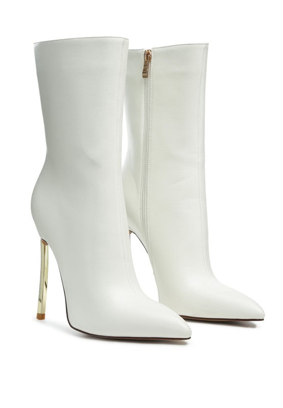 Stellara Metallic Stiletto Ankle Boot