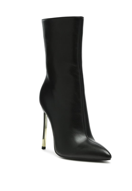 Stellara Metallic Stiletto Ankle Boot