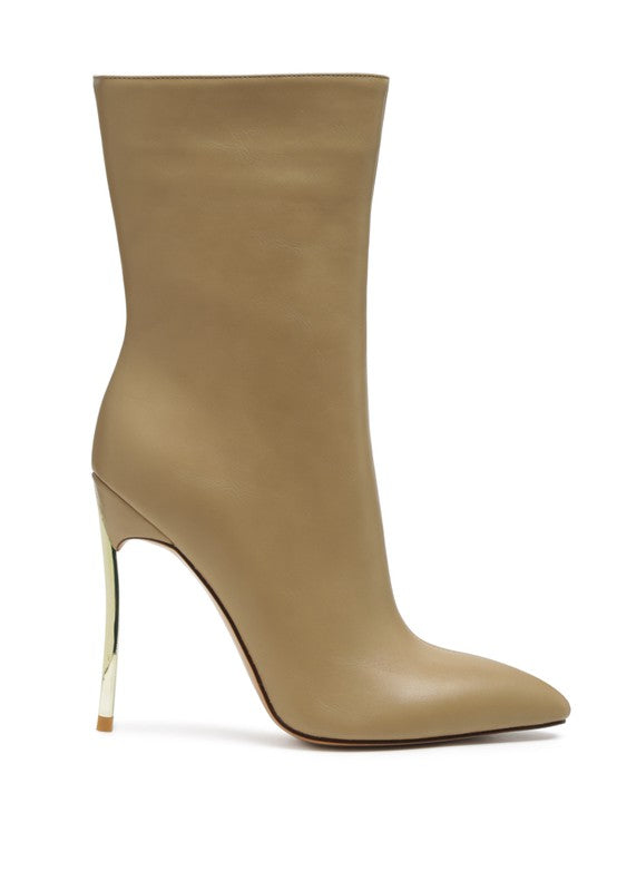 Stellara Metallic Stiletto Ankle Boot