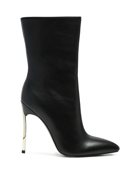 Stellara Metallic Stiletto Ankle Boot