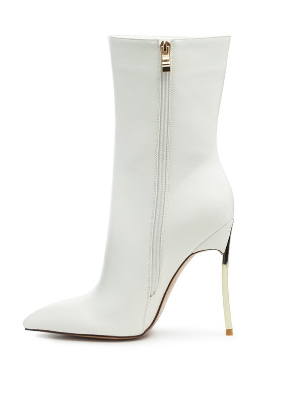 Stellara Metallic Stiletto Ankle Boot