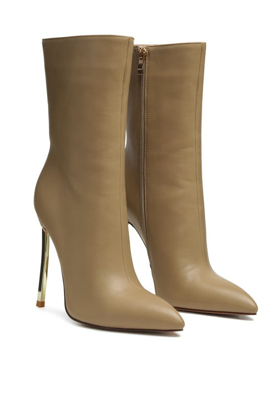Stellara Metallic Stiletto Ankle Boot
