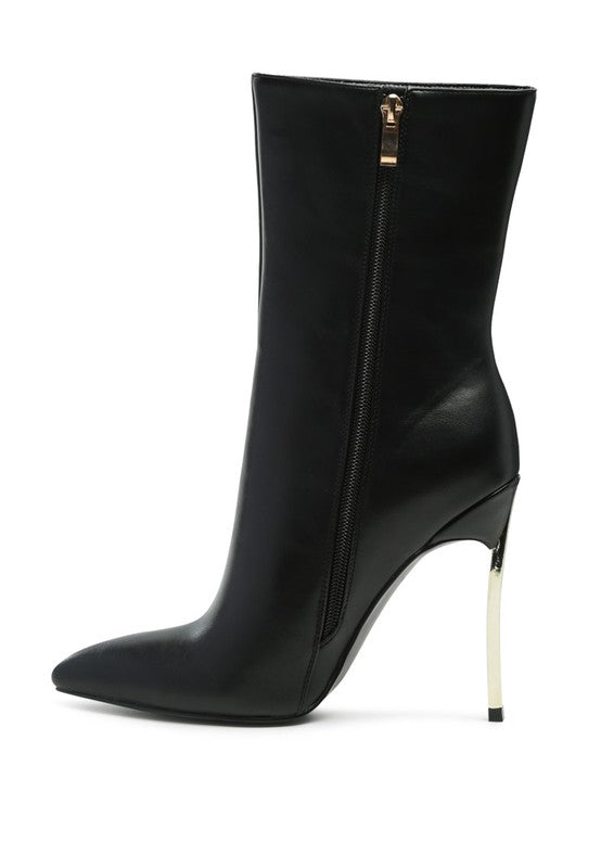 Stellara Metallic Stiletto Ankle Boot