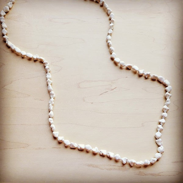 White Turquoise Beaded Necklace