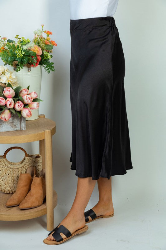 Elegant Comfort Midi Skirt