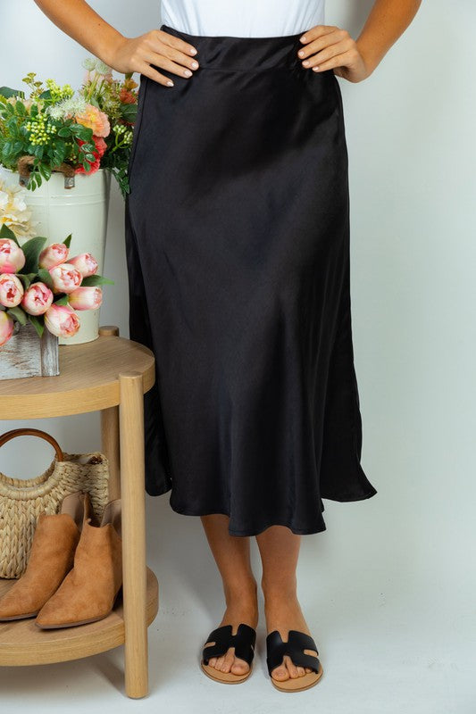 Elegant Comfort Midi Skirt