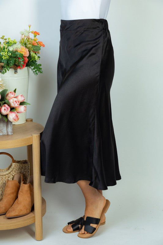 Elegant Comfort Midi Skirt