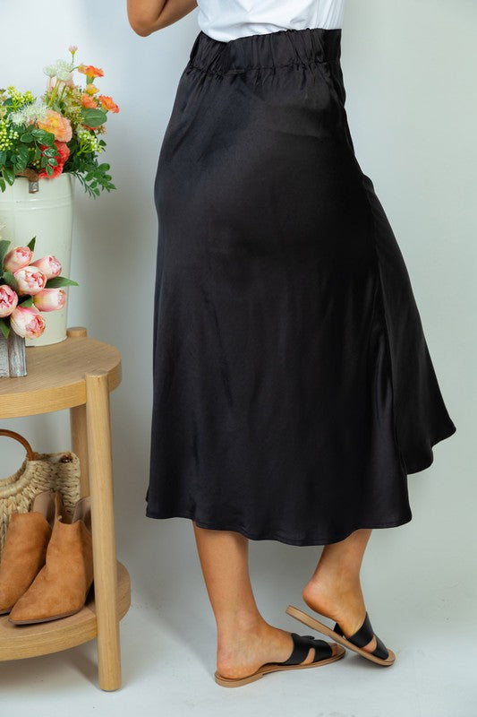 Elegant Comfort Midi Skirt