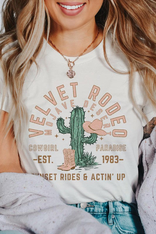 Short Sleeve Velvet Rodeo Tee