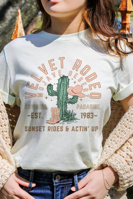 Short Sleeve Velvet Rodeo Tee