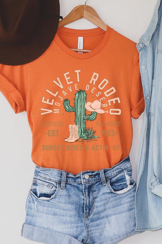 Short Sleeve Velvet Rodeo Tee